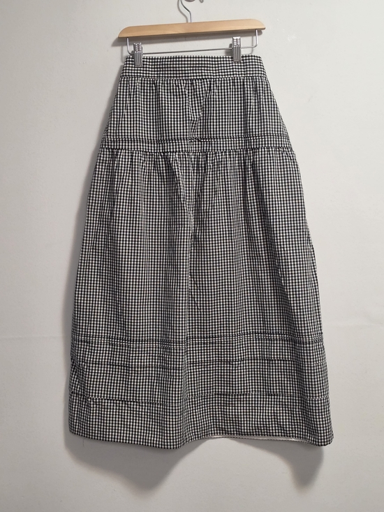 Maison D’Amelie Dresses & Skirts - Maison D'Amelie Paris Black and White Gingham Tiered Midi Pleated Skirt